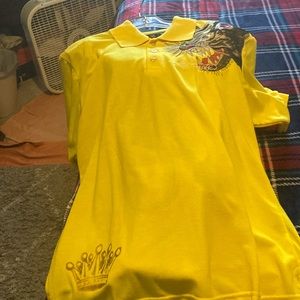 Men’s Ed Hardy. Yellow. 1x like new only worn once